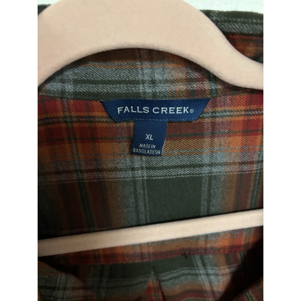 Iron Maiden Upcycled Plaid Flannel Button Up Shirt Rock Band Men’s Size XL - Picture 9 of 9